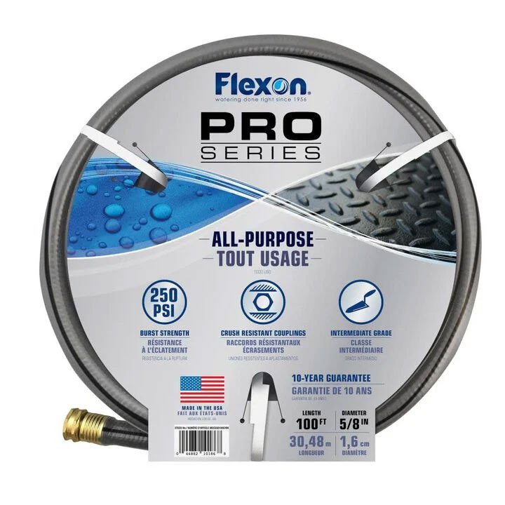 Flexon Contractor-Grade Rubber/Vinyl Hose 5/8″ x 100′, 300 PSI
