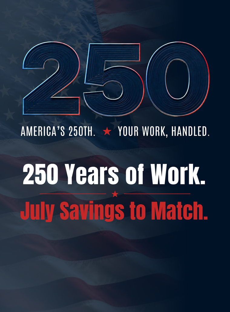 July Sale - 250 Years of Work - SHOP SAVINGS