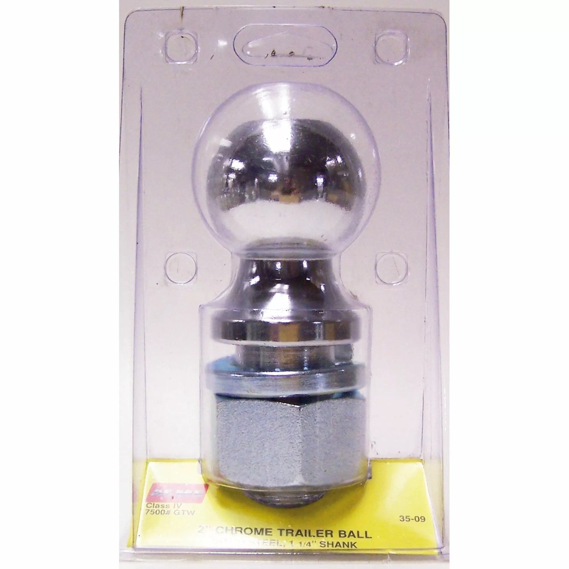 2" Chrome Trailer Ball Hitch Regular/Packaging - QC Supply - 