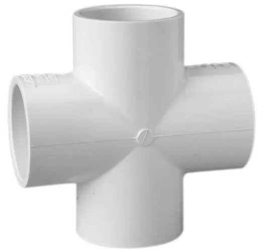 2" PVC Cross (Slip x Slip x Slip x Slip) - QC Supply - 