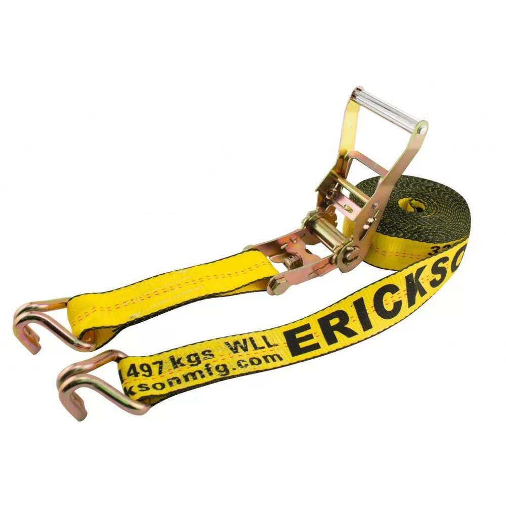 2" x 27' Double J - Hook Ratchet Strap - QC Supply - 