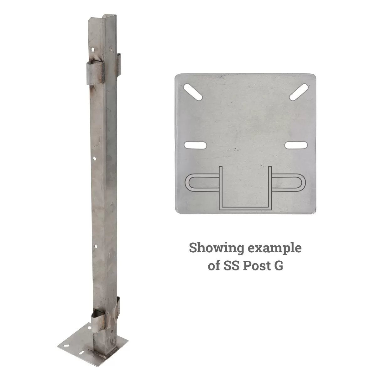 2" x 38" Stainless Steel Post - QC Supply - 