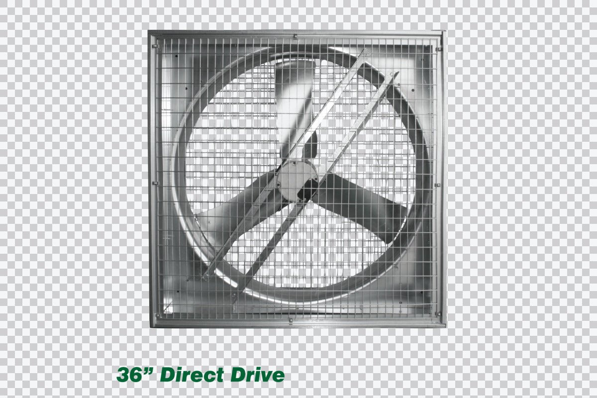 36" Whirl - Wind Galvanized Box Fan - QC Supply - 