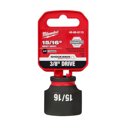 3/8" Drive Standard 6 Point Sockets 9/16 1" - QC Supply - 
