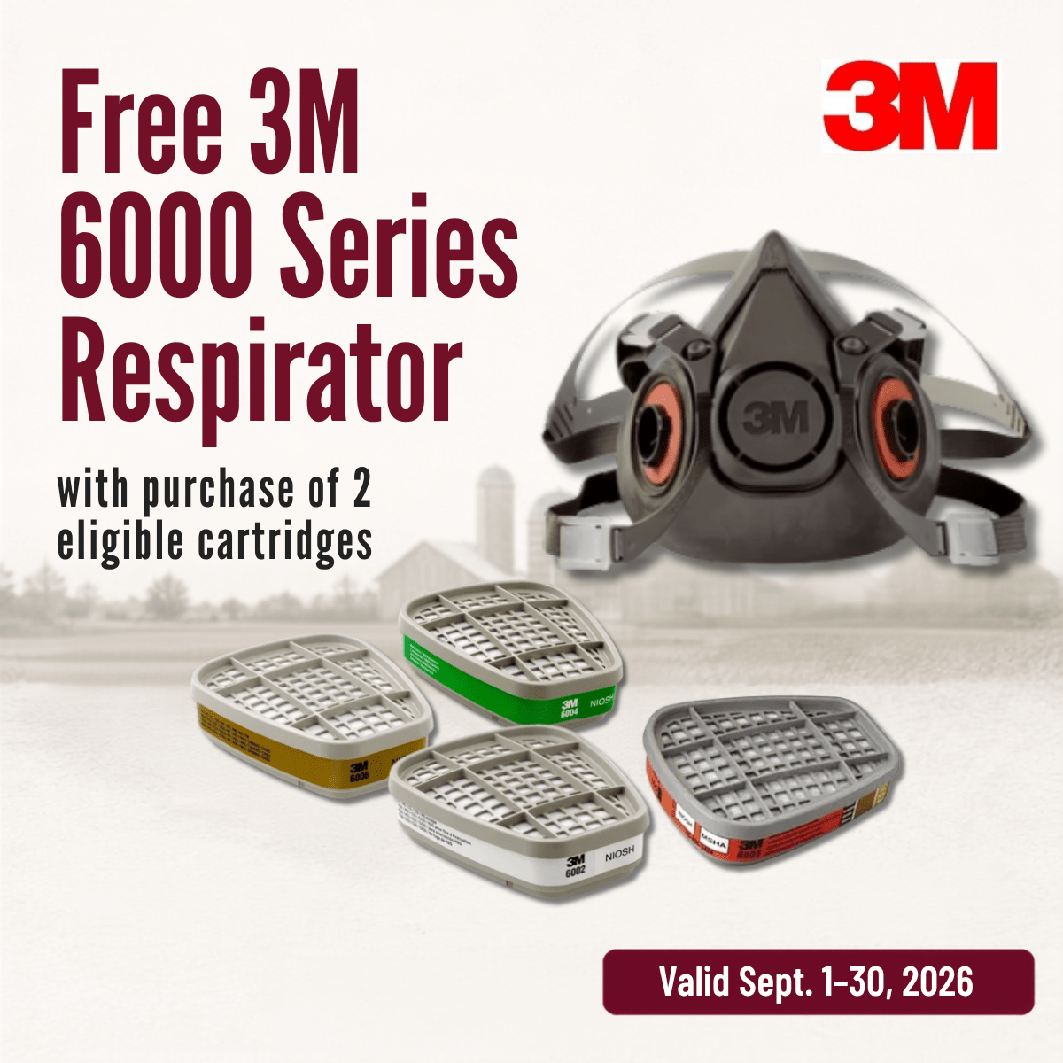 3M™ P100 Filters For 6000 Respirator - One Pair - QC Supply -
