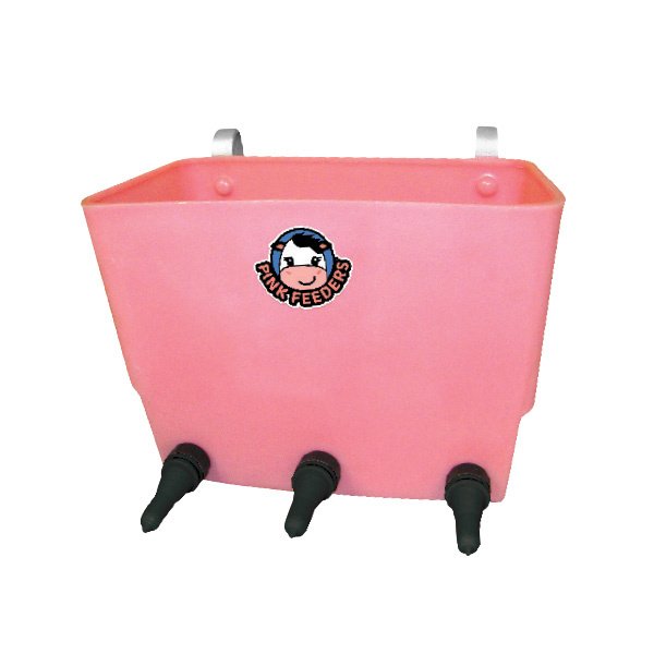 Pink Feeders Three-Teat Feeder  4.5 Gallon Capacity