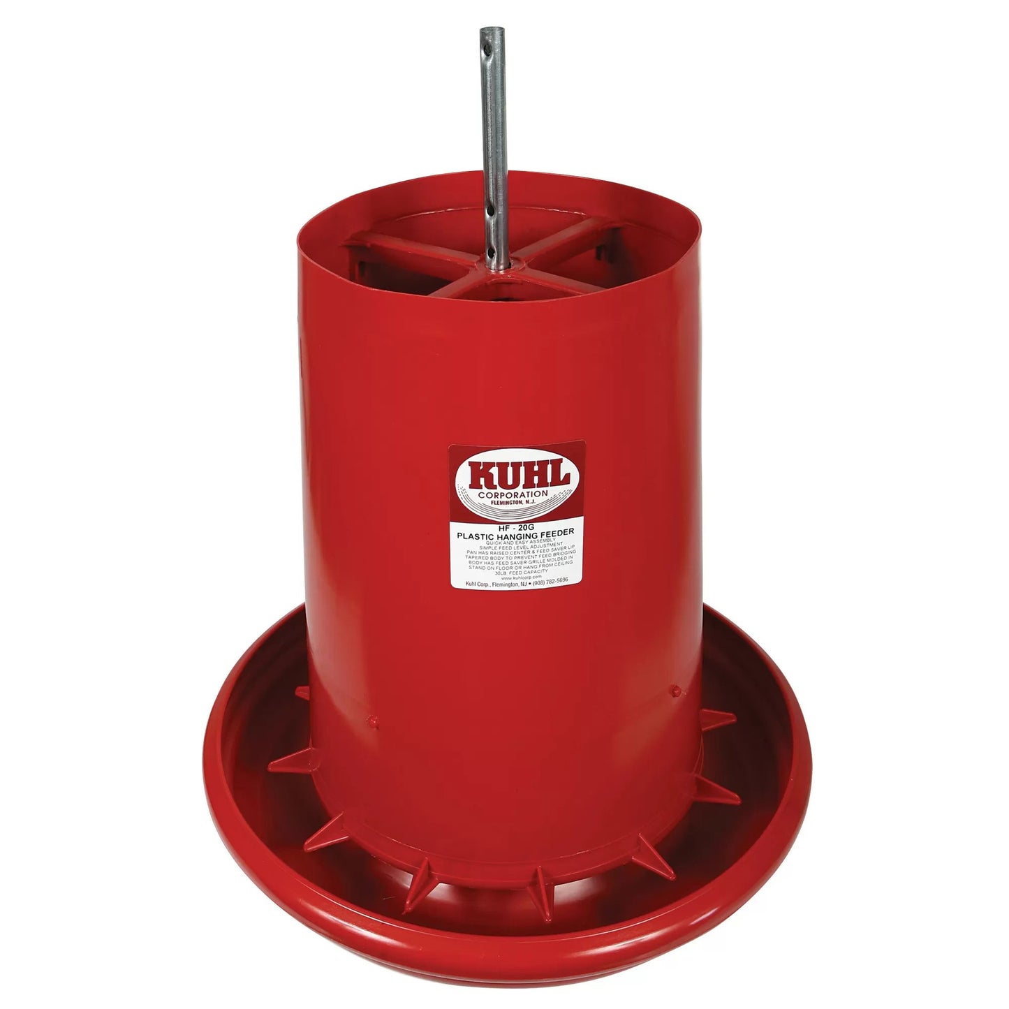Kuhl 35 lb Poly Hanging Feeder with Built-in Guard