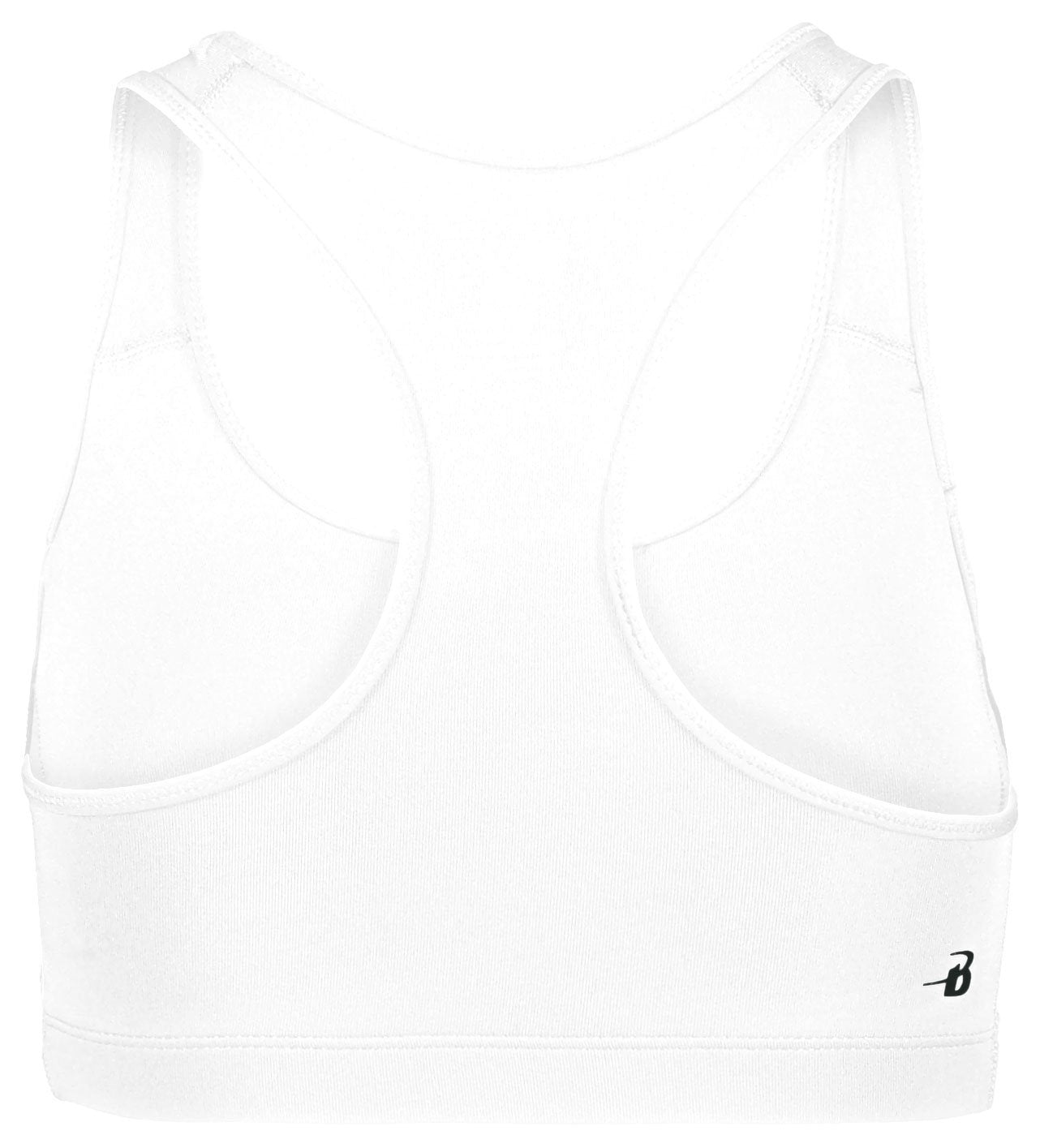 Badger Racerback Sports Bra - White