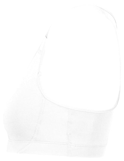Badger Racerback Sports Bra - White