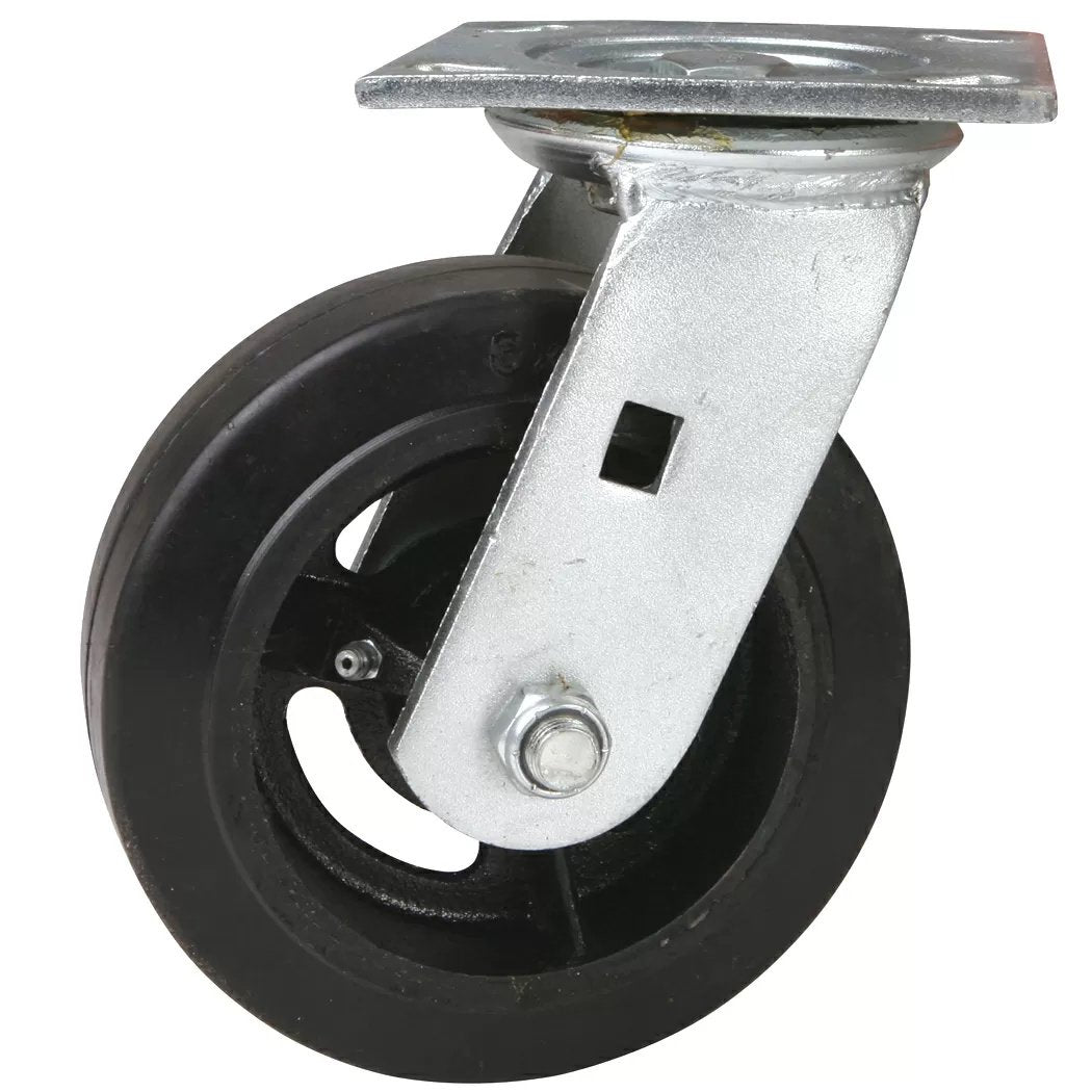 6 x 2 Rubber Wheel On Swivel - QC Supply - 