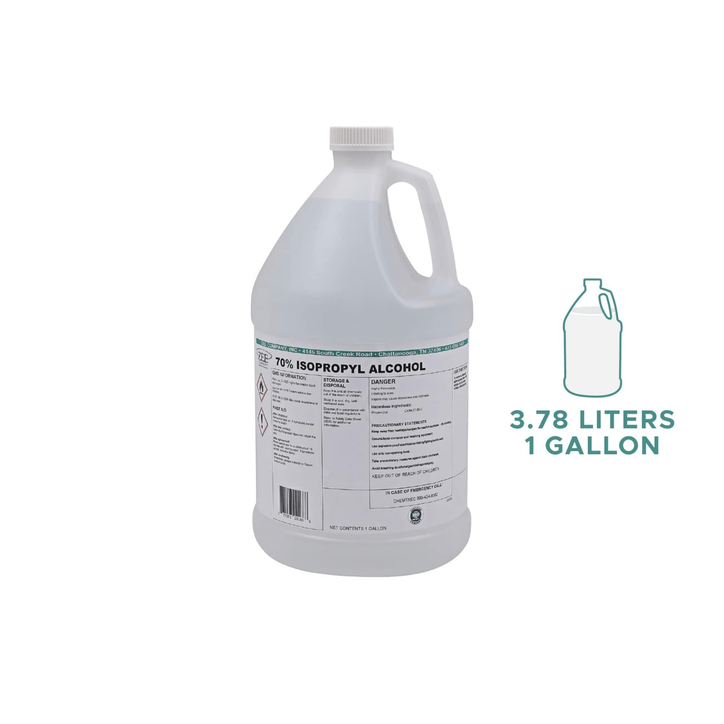70% ISOPROPYL ALCOHOL - 1 Gallon - QC Supply - 