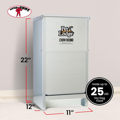 Pet Lodge Galvanized Steel Automatic Dog Feeder – 25 lb / 50 lb