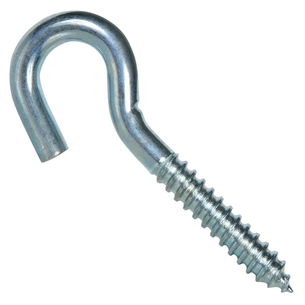 1/4" x 2 5/8"  Zinc Coated Screw Hook