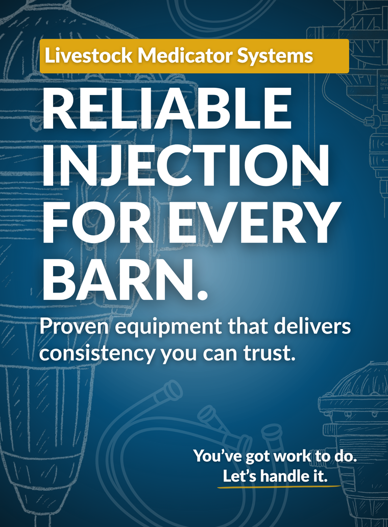 Reliable Injections for every barn. Keep your operation running smoothly with proven equipment that delivers consistency you can trust. Shop Medicators & Injectors
