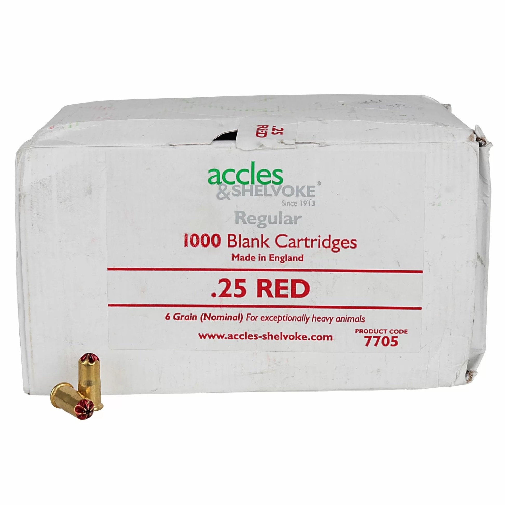 Accles & Shelvoke CASH® .25 Caliber Red 6 Grain Cartridges - 1,000/Box - QC Supply - 
