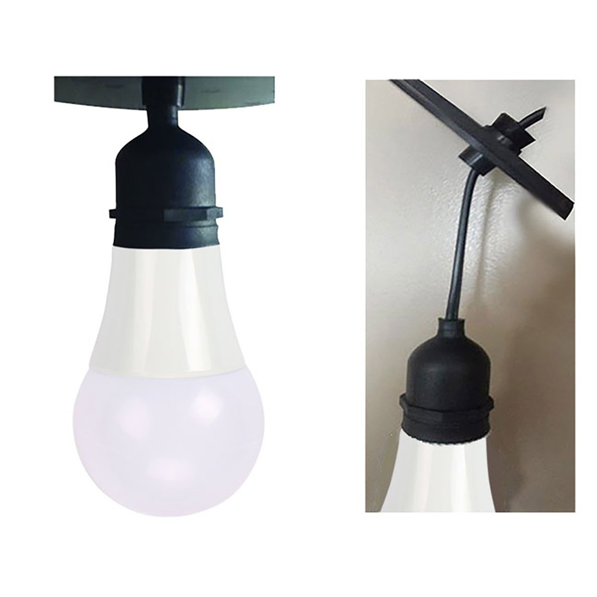 Adjustable Tru Beam Waterproof Light Socket w/1' Long Stem - QC Supply - 