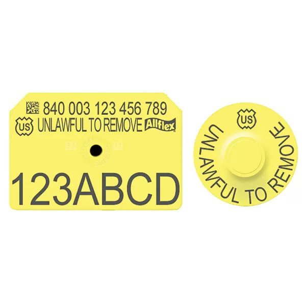 Allflex® 840 Integra Livestock Ear Tags - 25/Bag - QC Supply - 