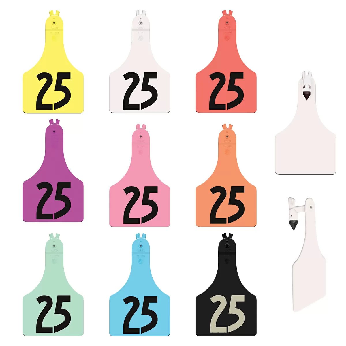 Allflex® A - Tag™ One - Piece Calf Tag - Numbered 25/Bag - QC Supply - 