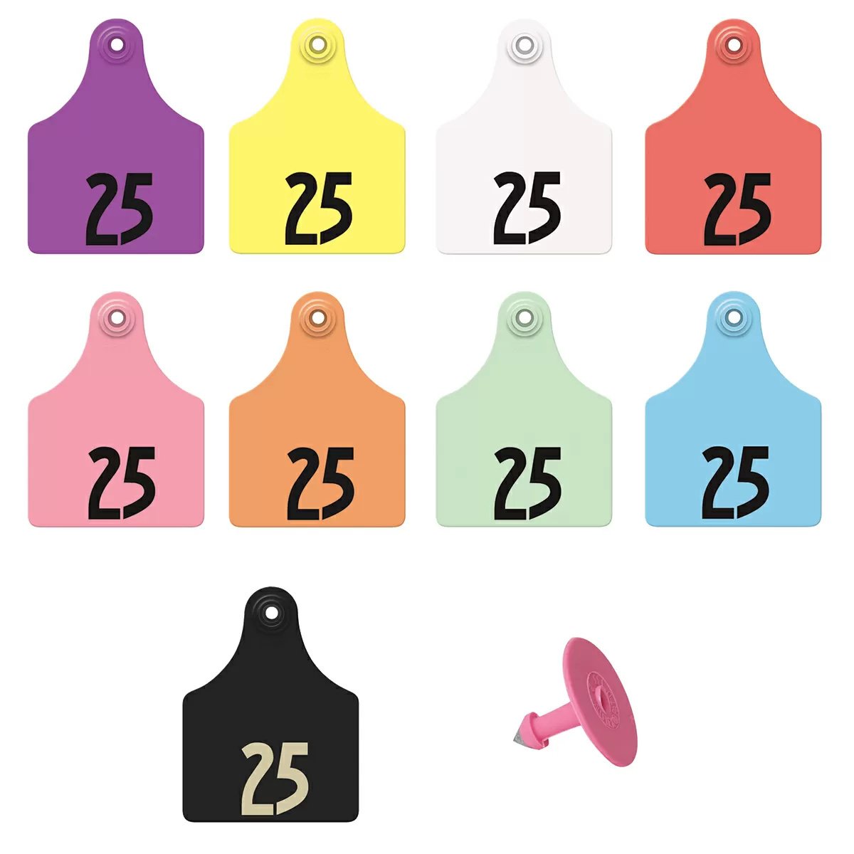 Allflex® Global Maxi Beef & Dairy Ear Tags - Numbered 25/Bag - QC Supply - 
