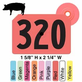 Allflex® Integra™ Hog Male (Numbered) - 25/Bag - QC Supply - 