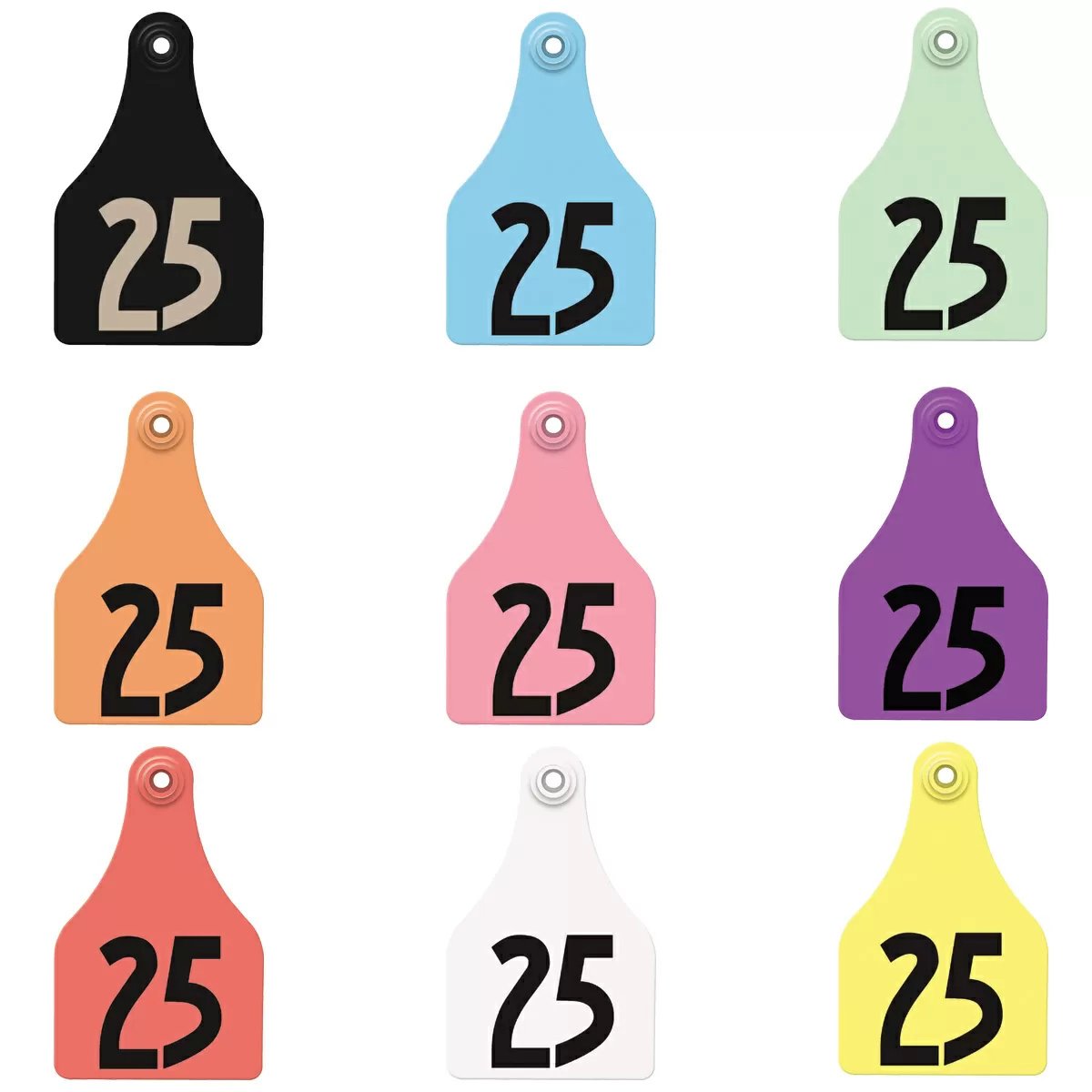 Allflex® Super Maxi Beef & Dairy Ear Numbered Tags - 25/Bag - QC Supply - 