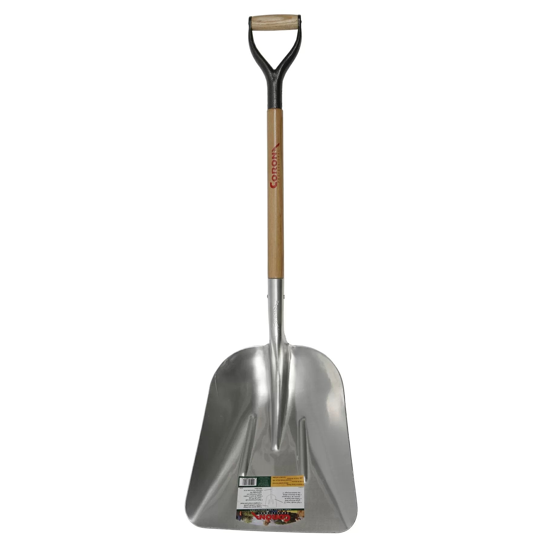 Aluminum Scoop Shovel with "D" Handle - QC Supply - 