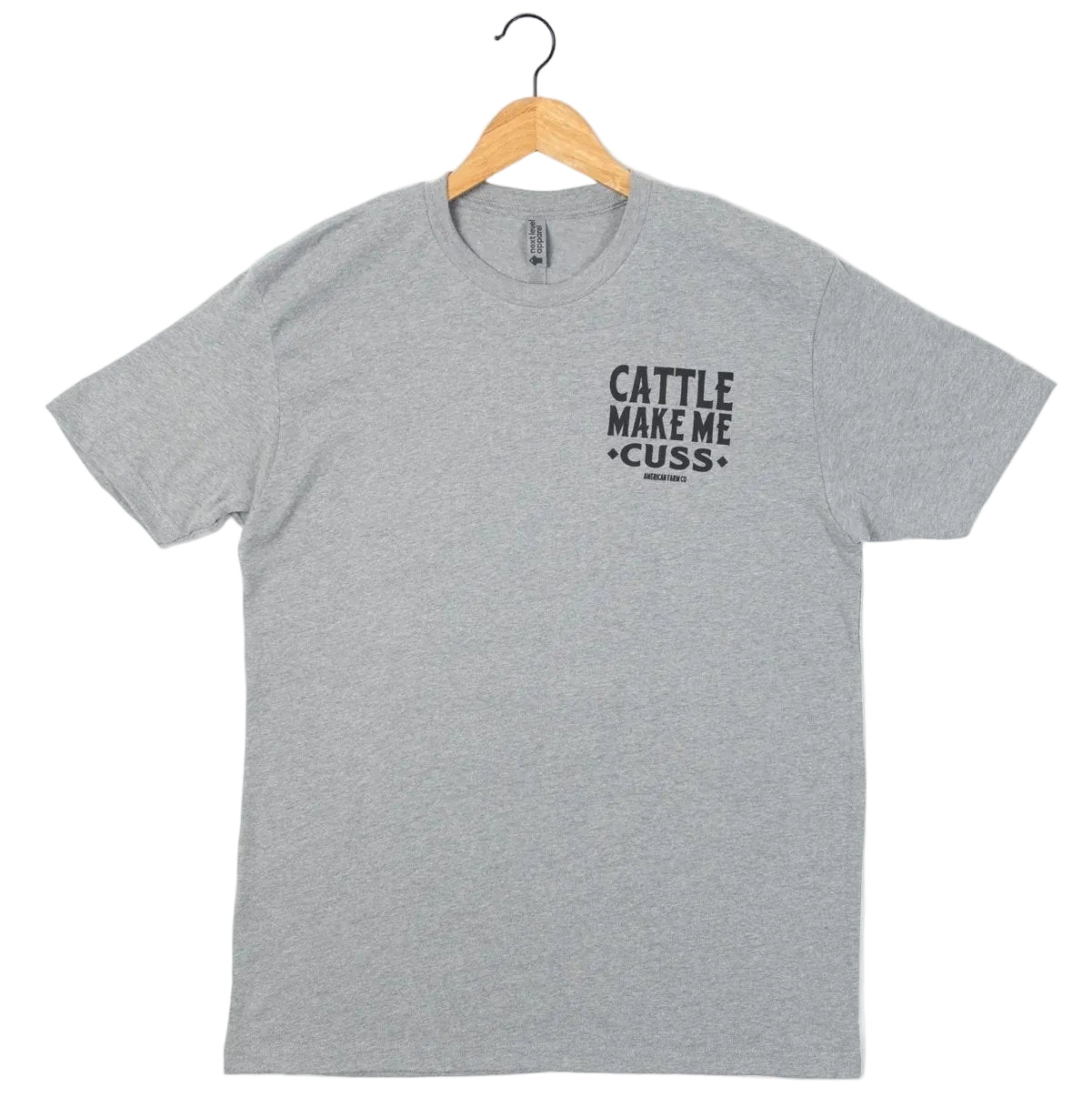 American Farm Co. Cattle Make Me Cuss Gray T-Shirt - QC Supply - 