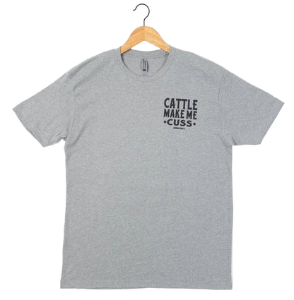 American Farm Co. Cattle Make Me Cuss Gray T-Shirt - QC Supply - 