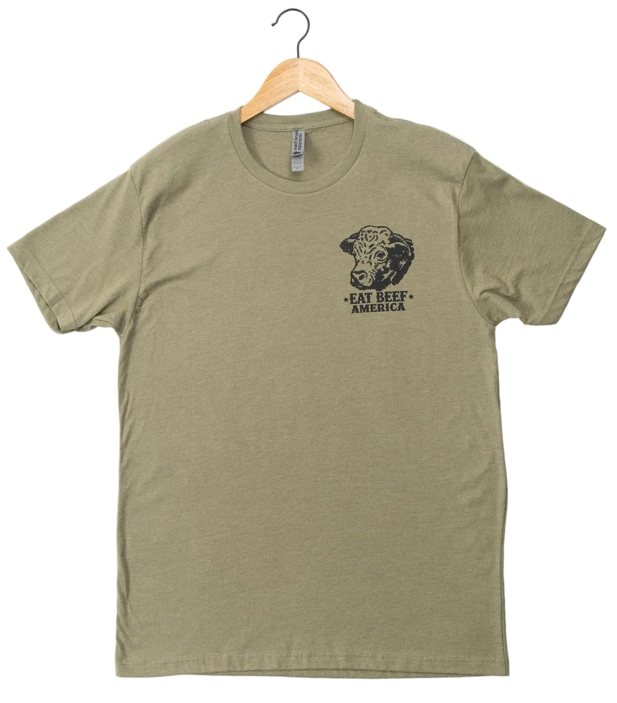 American Farm Co. Hereford Eat Beef America Olive Green T-Shirt - QC Supply - 