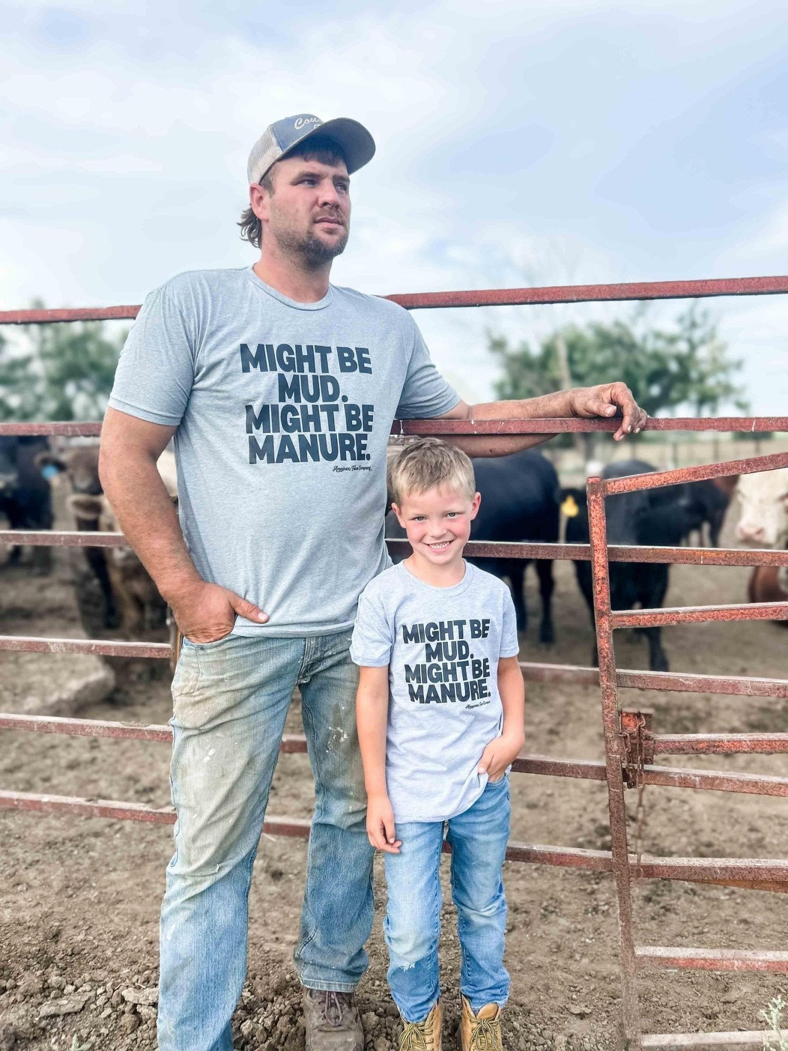 American Farm Co. Mud or Manure Gray Essentials T-Shirt - QC Supply - 
