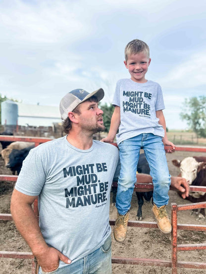 American Farm Co. Mud or Manure Gray Essentials T-Shirt - QC Supply - 