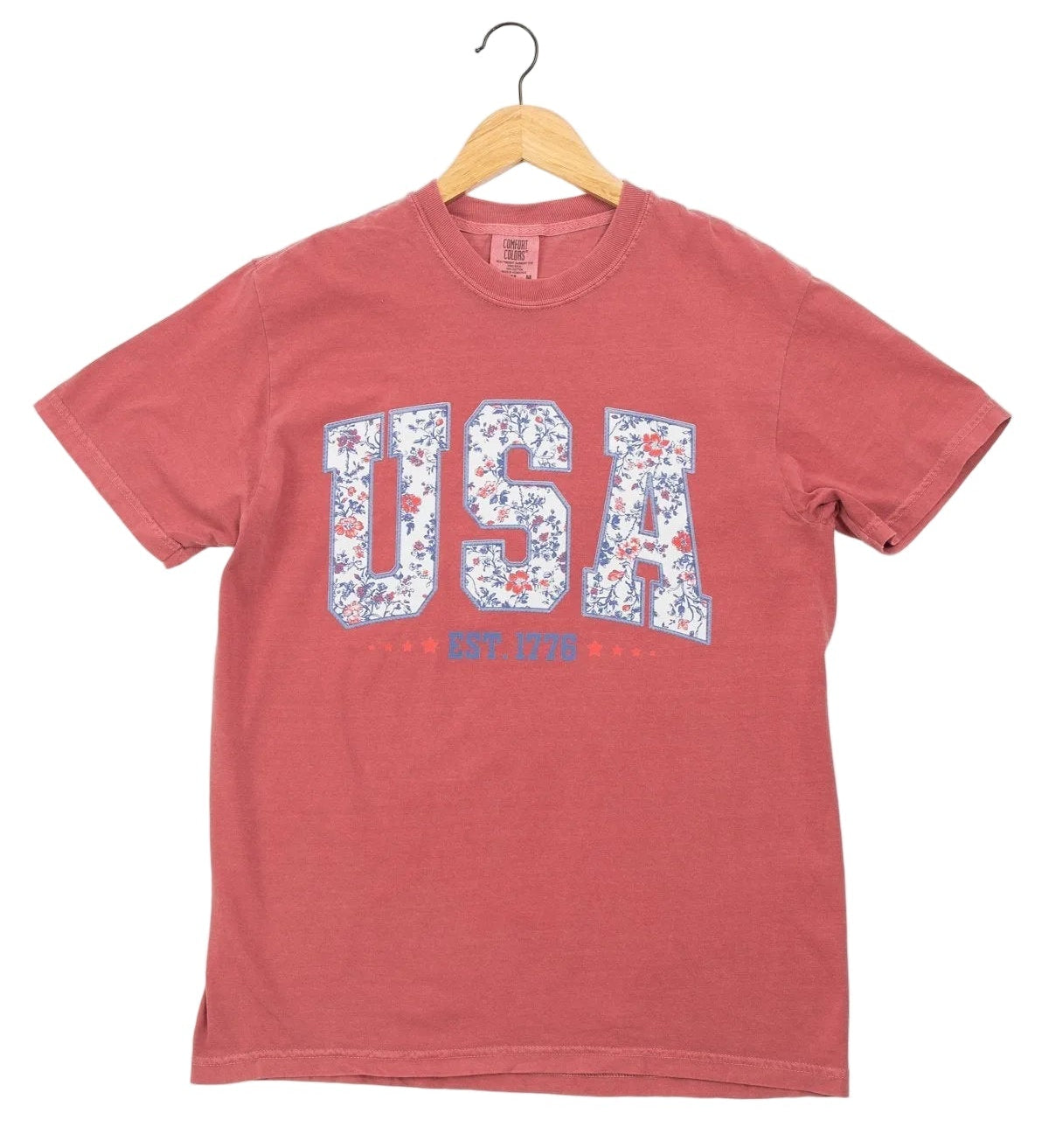 American Farm Co. Patriotic Floral USA T-Shirt - QC Supply - 