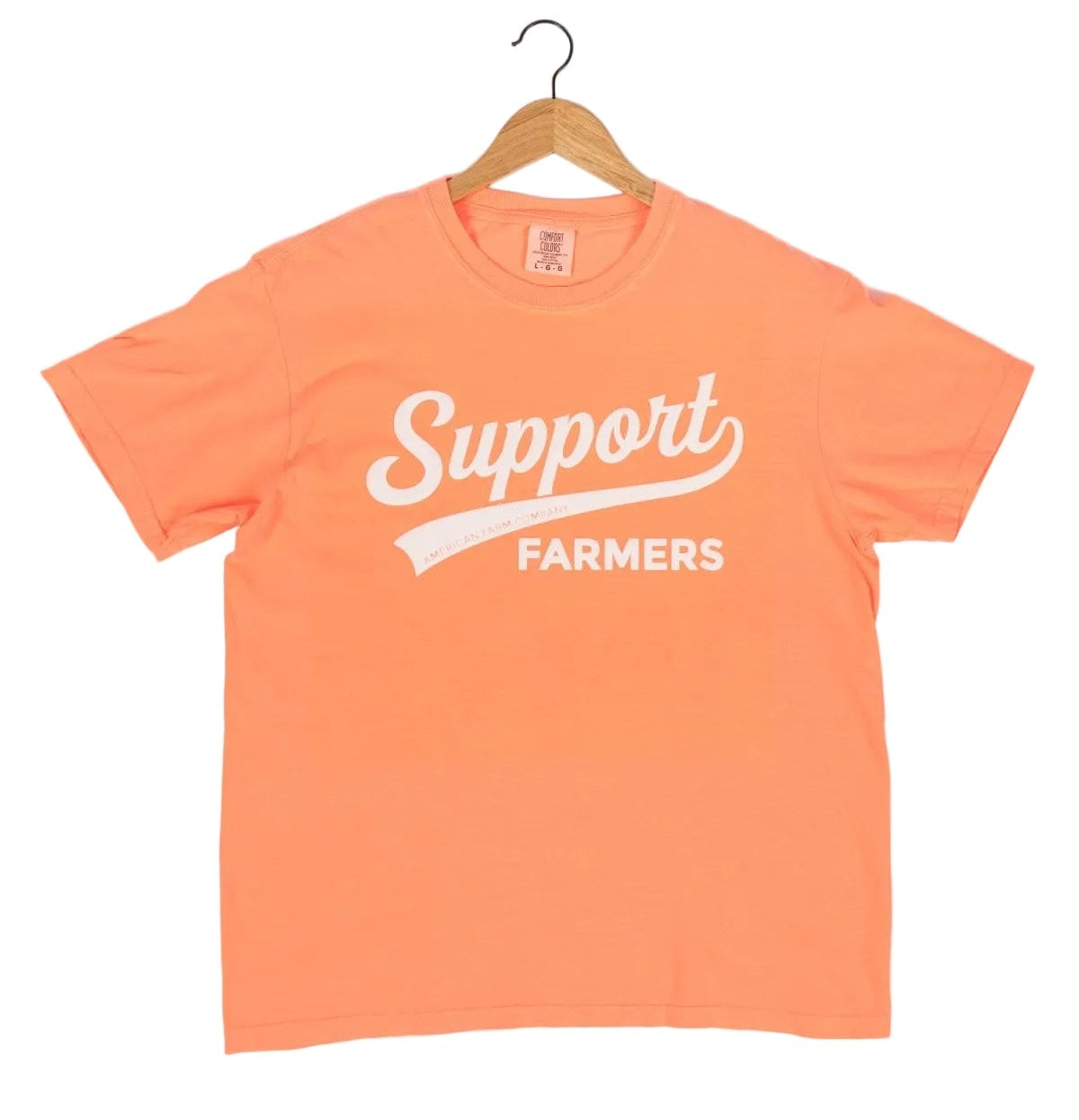 American Farm Co. Support Farmers Banner Orange T-Shirt - QC Supply - 