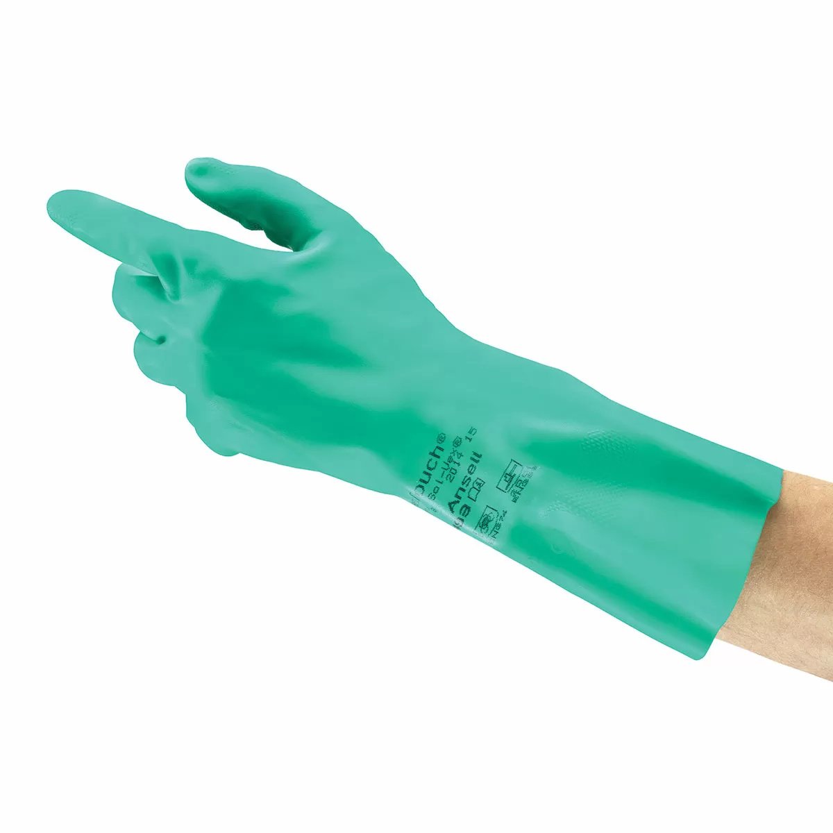 Ansell AlphaTec® 11 mil. Green Nitrile Gloves - Dozen Pairs - QC Supply - 