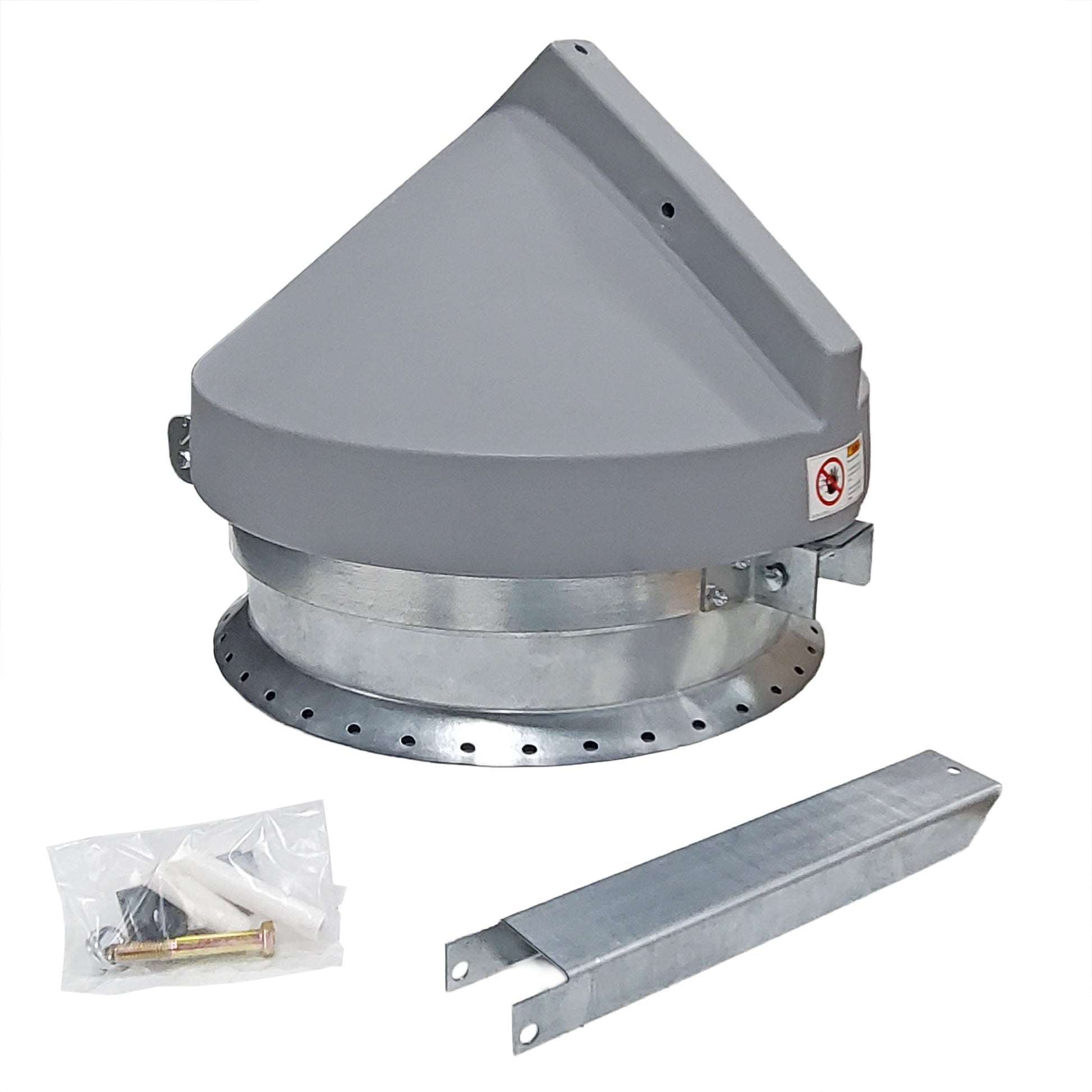 AP® BFT Lid with 40° Peak Ring & Hardware (BLK - 13101) - QC Supply - 