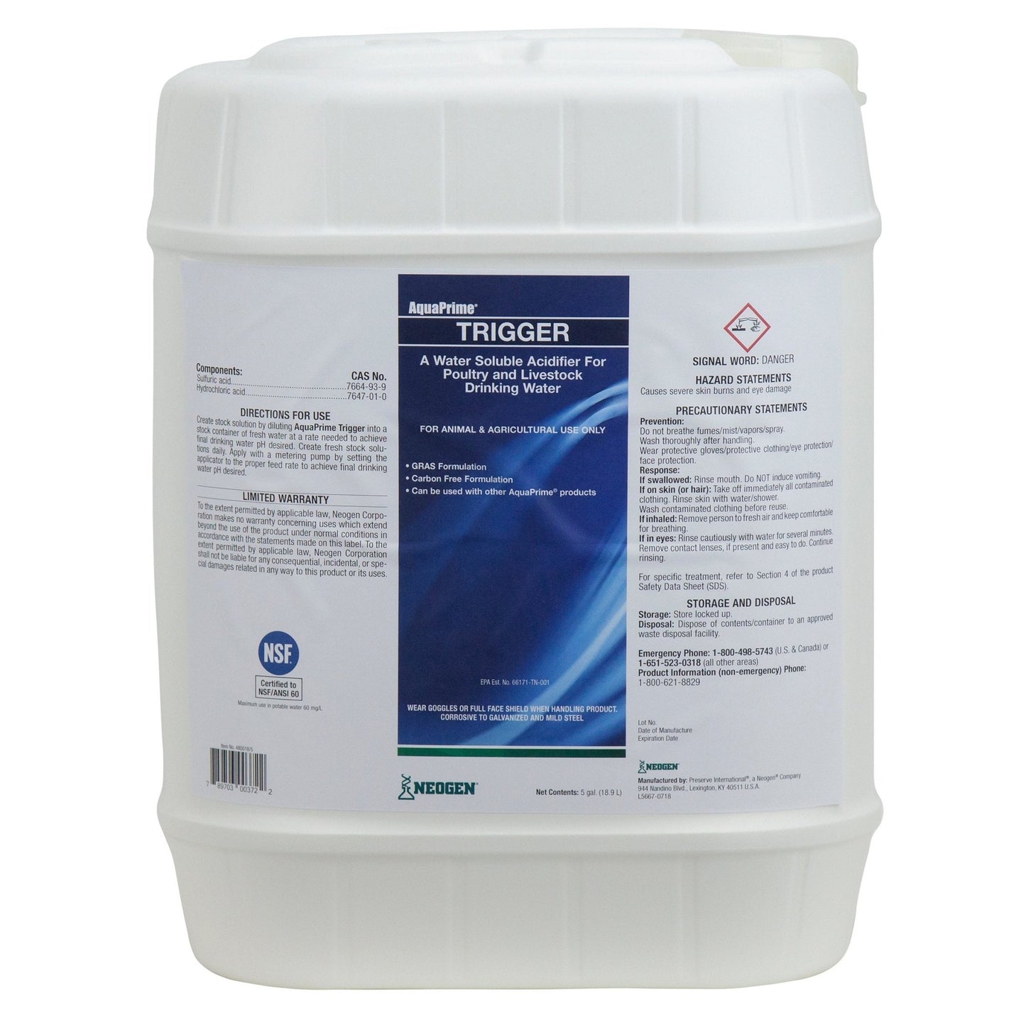 AquaPrime® Trigger - 5 Gal - QC Supply - 