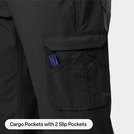 Berne Flex Ripstop Relaxed Fit Cargo Work Pant - Black - QC Supply -