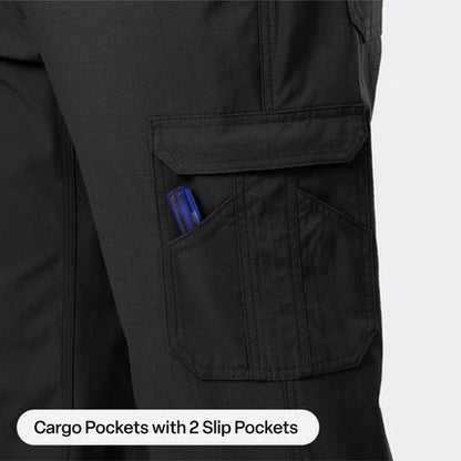 Berne Flex Ripstop Relaxed Fit Cargo Work Pant - Black - QC Supply -