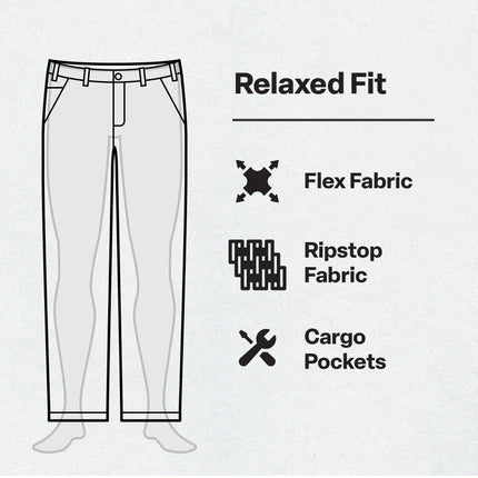 Berne Flex Ripstop Relaxed Fit Cargo Work Pant - Black - QC Supply -