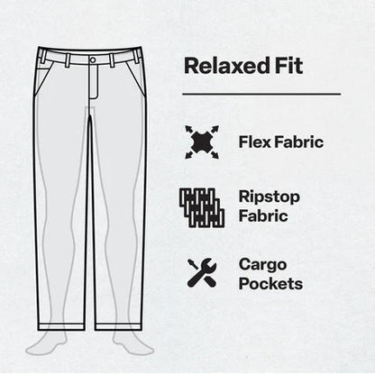 Berne Flex Ripstop Relaxed Fit Cargo Work Pant - Black - QC Supply -