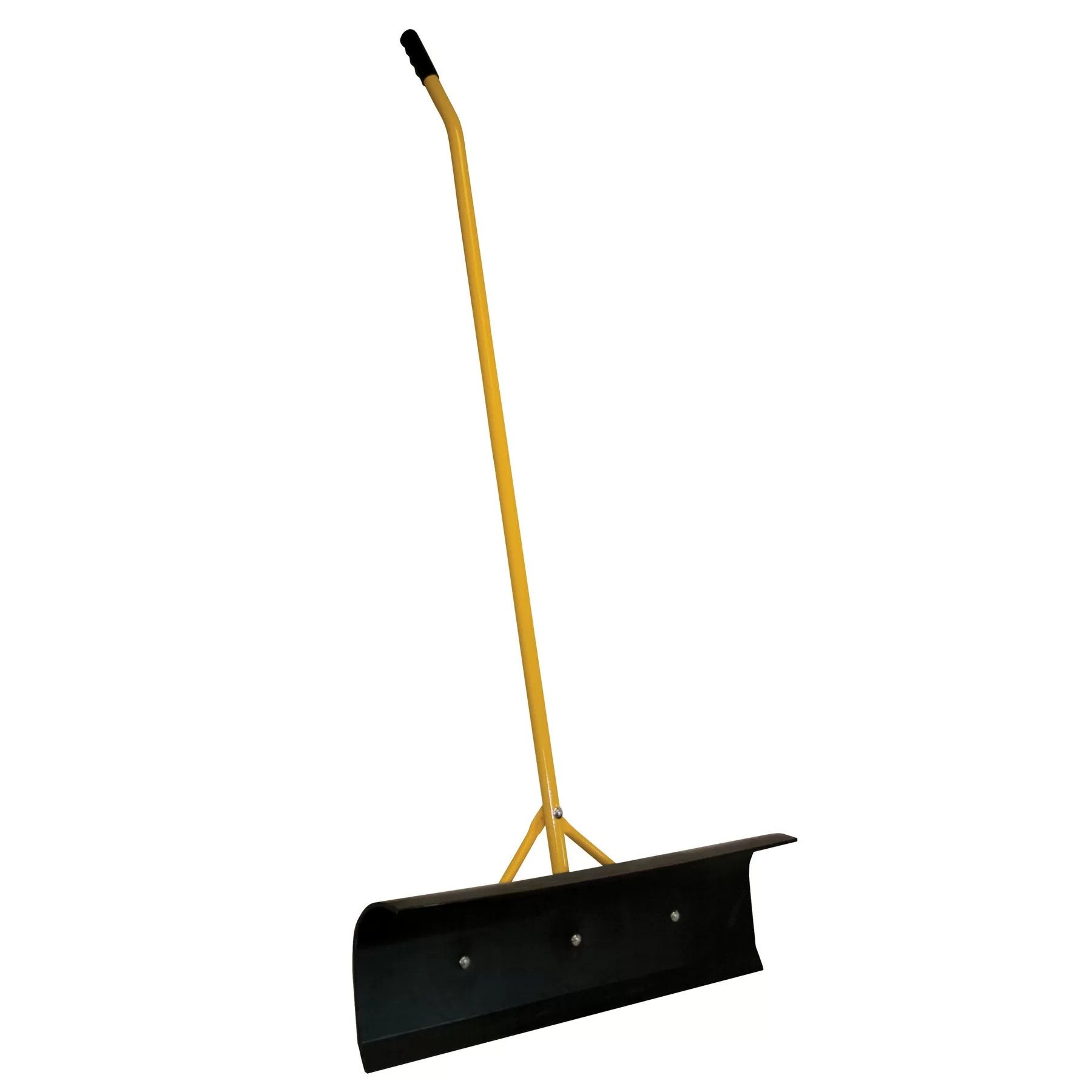 Big Push Scraper With Black Poly Blade Curved Handle - QC Supply - 