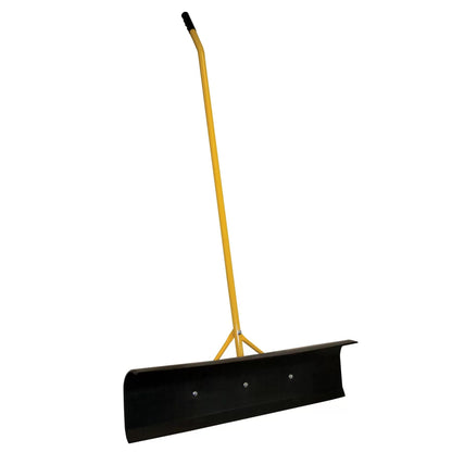 Big Push Scraper With Black Poly Blade Curved Handle - QC Supply - 