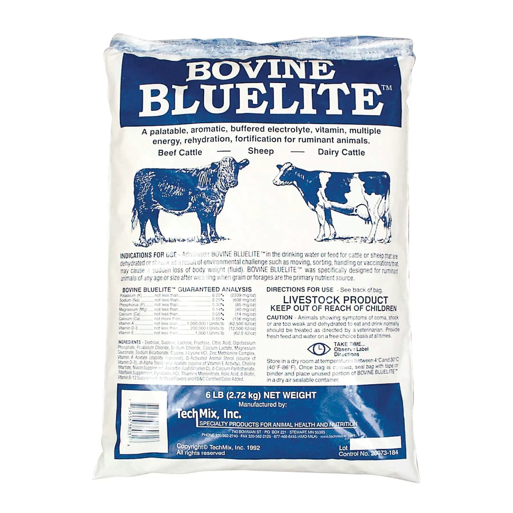 BlueLite® Bovine (TechMix) - 6 lbs. - QC Supply - 