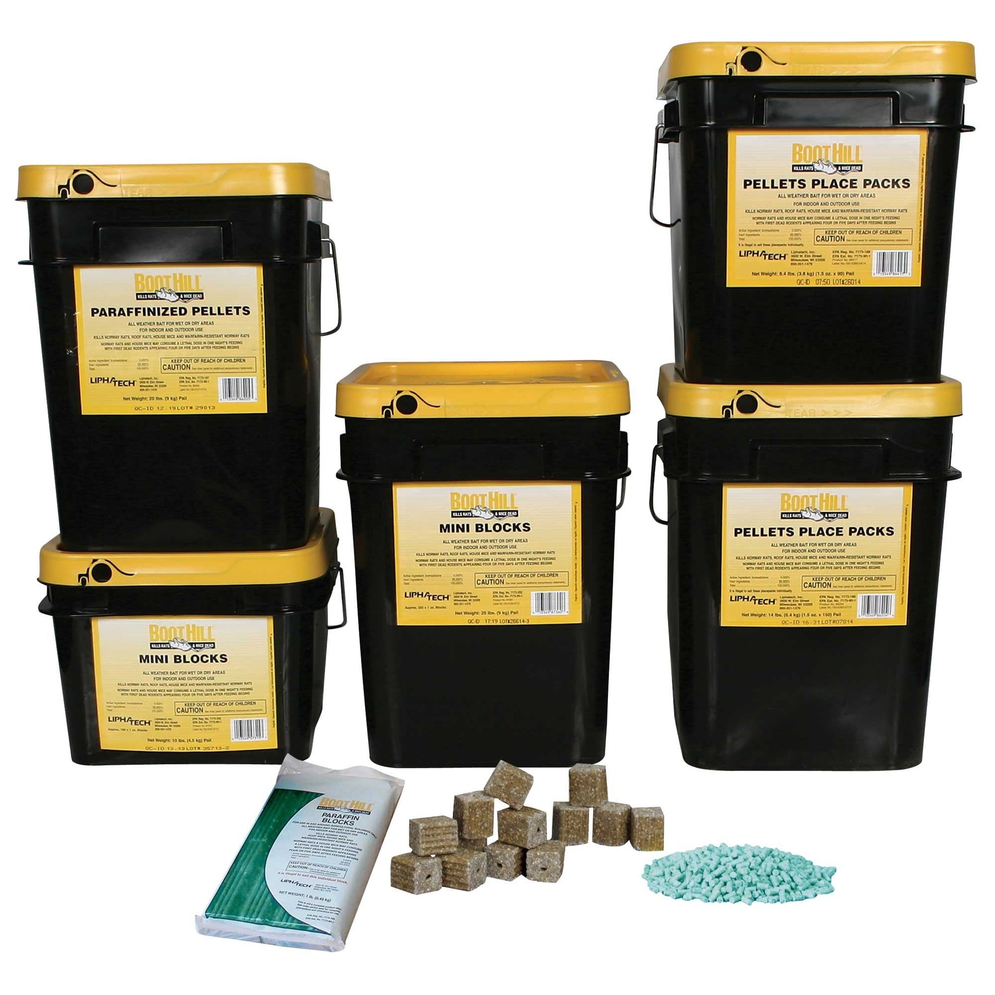 BootHill® Rat & Mouse Bait Pellets, MiniBlocks or Place Packs - QC Supply - 