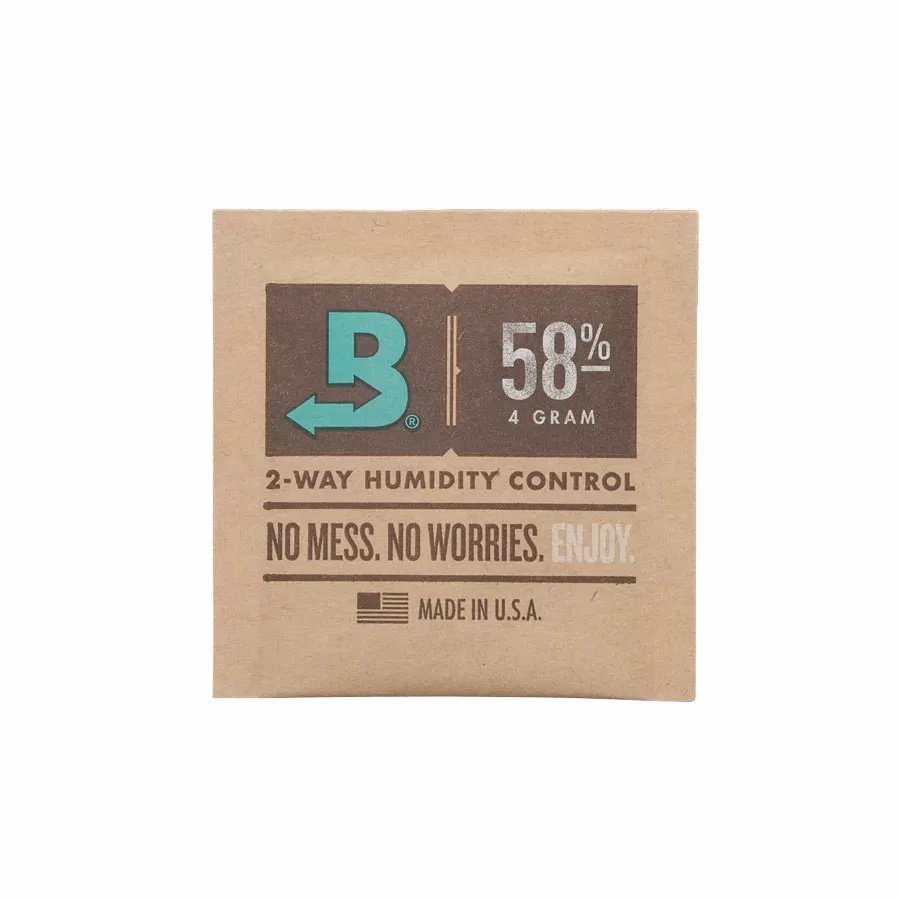 Boveda Two - Way Humidity Control Packets - Size 4, 58% RH - Case of 600 - Unwrapped - QC Supply - 