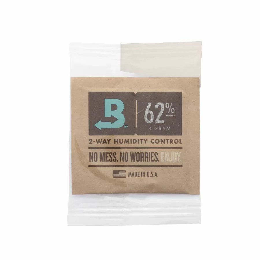Boveda Two - Way Humidity Control Packets - Size 8, 62% RH - Case of 300 - Wrapped - QC Supply - 