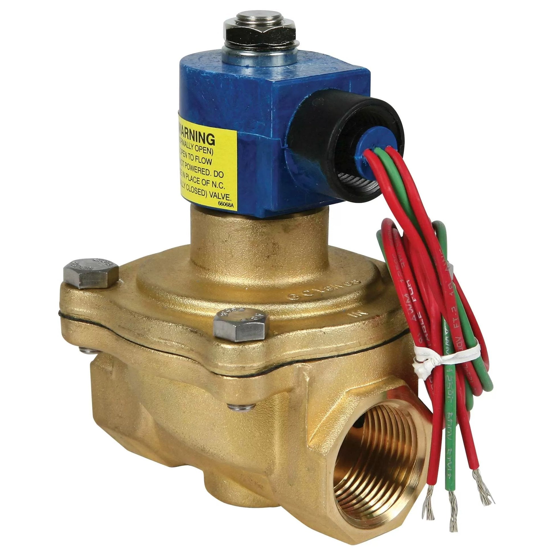 Brass Solenoid Valve - 1" - 120 Volt (Normally Open) - QC Supply - 