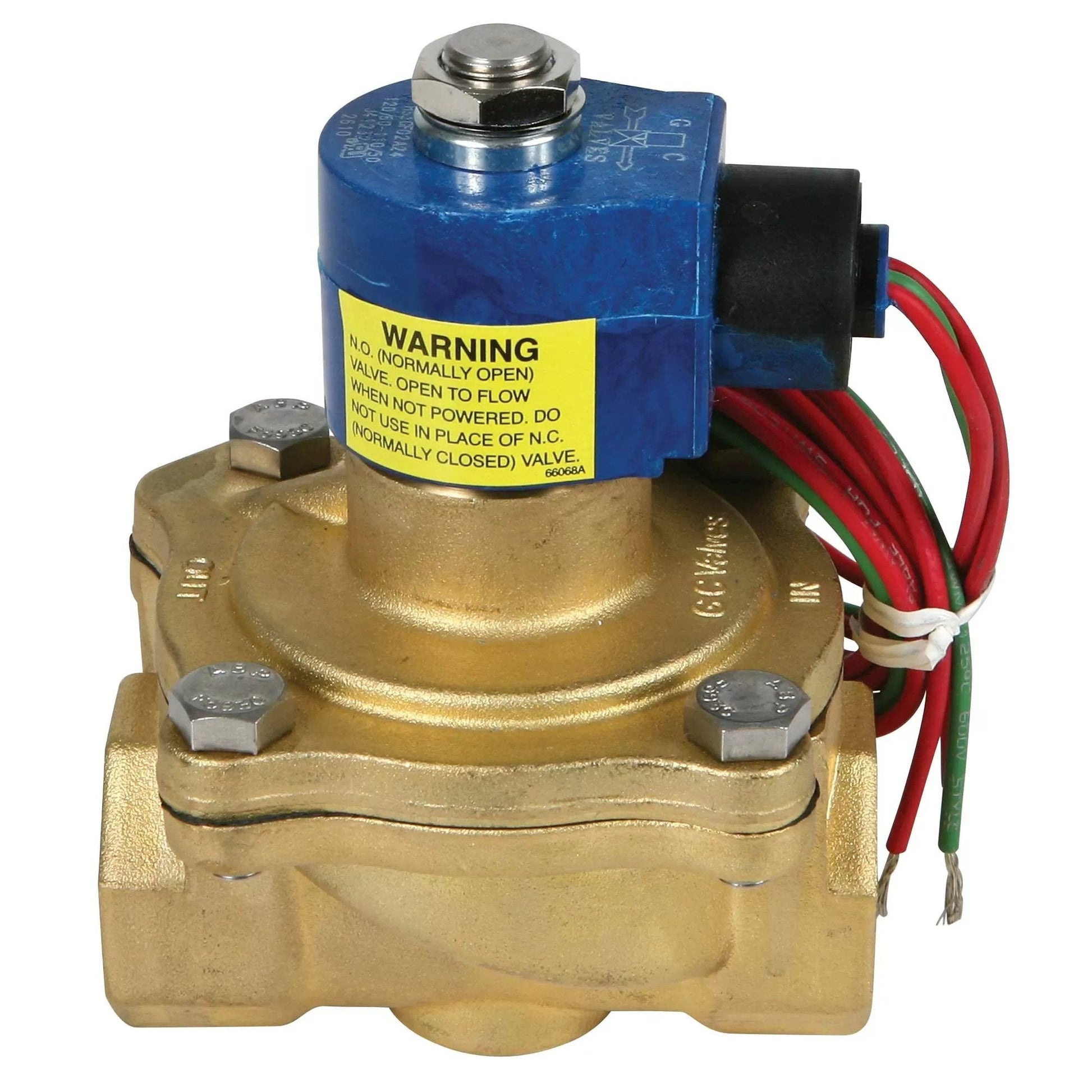 Brass Solenoid Valve - 1" - 120 Volt (Normally Open) - QC Supply - 