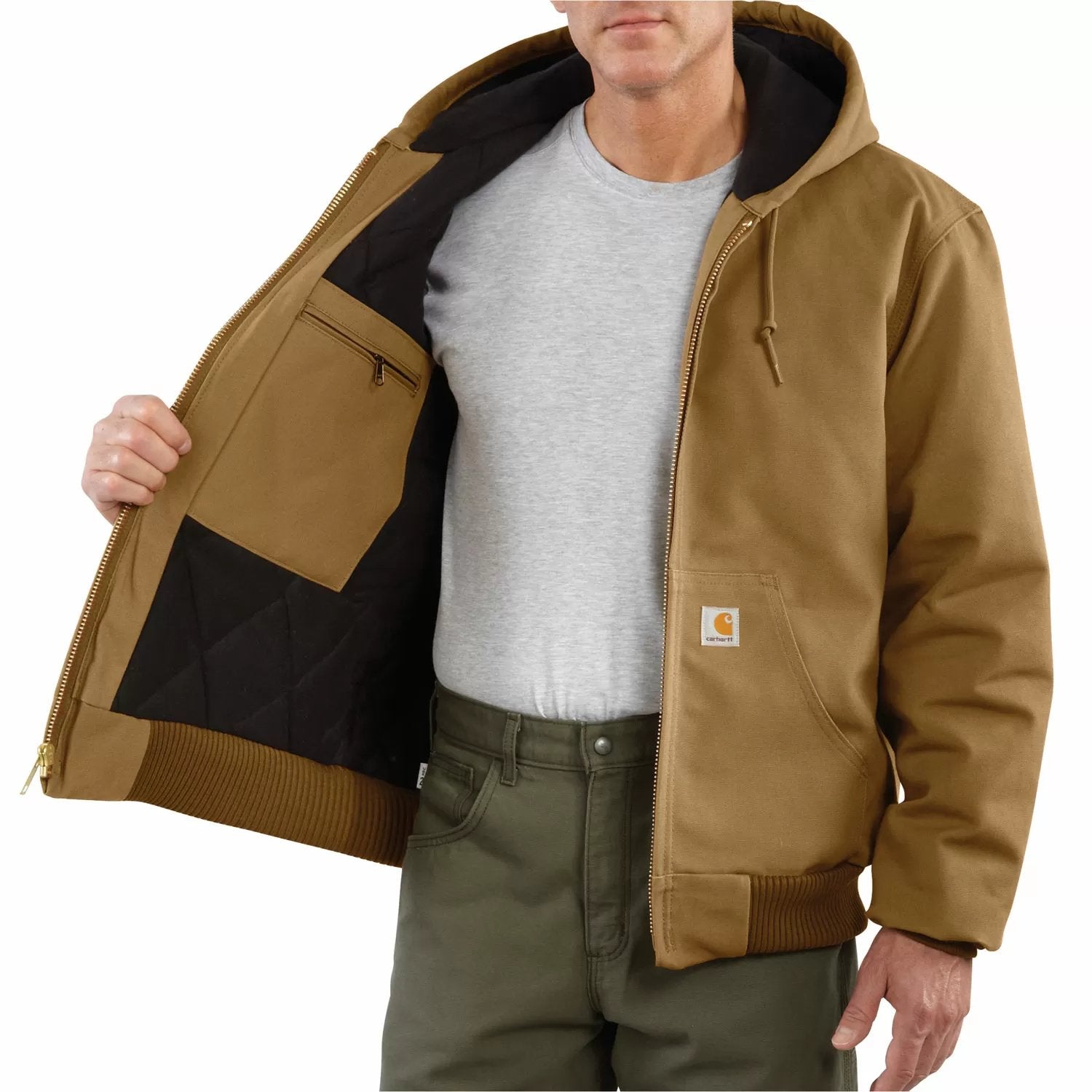 Carhartt® Duck Quilted Flannel Lined Jacket - QC Supply - 