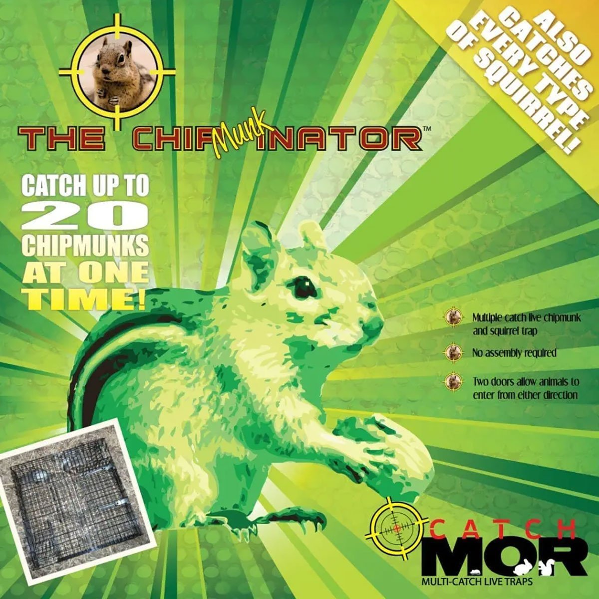 CATCH MOR Chipmunkinator Multi - Catch Chipmunk Trap - QC Supply - 